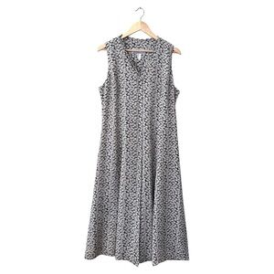 Vintage E.D. Michaels Melanie Drucker Daisy Floral Rayon Midi Tie Back Dress 16